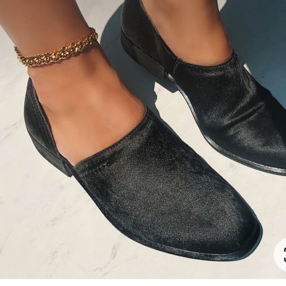 Anthropologie Shoes - OTBT Coyote Black Calf Hair D’ Orsay Mule Slip On Loafer Flats Woman’s 10 Boho